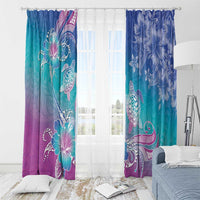 Polynesia Sea Turtle Couple Window Curtain Love Is Life LT05 - Polynesian Pride