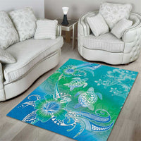 Polynesia Sea Turtle Couple Area Rug I Am Turtley In Love With You