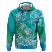 Polynesia Sea Turtle Couple Hoodie I Am Turtley In Love With You LT05 Pullover Hoodie Turquoise - Polynesian Pride