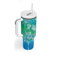 Polynesia Sea Turtle Couple Tumbler With Handle I Am Turtley In Love With You LT05 - Polynesian Pride