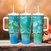 Polynesia Sea Turtle Couple Tumbler With Handle I Am Turtley In Love With You LT05 - Polynesian Pride