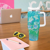 Polynesia Sea Turtle Couple Tumbler With Handle I Am Turtley In Love With You LT05 - Polynesian Pride