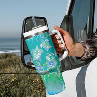 Polynesia Sea Turtle Couple Tumbler With Handle I Am Turtley In Love With You LT05 - Polynesian Pride