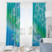 Polynesia Sea Turtle Couple Window Curtain I Am Turtley In Love With You LT05 - Polynesian Pride