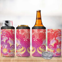 Polynesia Sea Turtle Couple 4 in 1 Can Cooler Tumbler One Soul One Love LT05 - Polynesian Pride