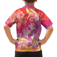 Polynesia Sea Turtle Couple Family Matching Off Shoulder Maxi Dress and Hawaiian Shirt One Soul One Love