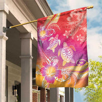 Polynesia Sea Turtle Couple Garden Flag One Soul One Love LT05 House Flag Red - Polynesian Pride