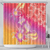 Polynesia Sea Turtle Couple Shower Curtain One Soul One Love