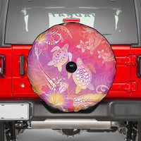 Polynesia Sea Turtle Couple Spare Tire Cover One Soul One Love