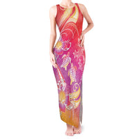 Polynesia Sea Turtle Couple Tank Maxi Dress One Soul One Love LT05 Women Red - Polynesian Pride