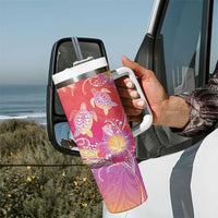 Polynesia Sea Turtle Couple Tumbler With Handle One Soul One Love LT05 - Polynesian Pride