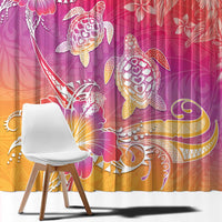 Polynesia Sea Turtle Couple Window Curtain One Soul One Love LT05 - Polynesian Pride