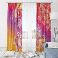 Polynesia Sea Turtle Couple Window Curtain One Soul One Love LT05 - Polynesian Pride