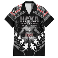 New Zealand Aotearoa Family Matching Off The Shoulder Long Sleeve Dress and Hawaiian Shirt Traditional Kapa Haka