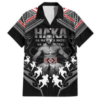 New Zealand Aotearoa Family Matching Off Shoulder Short Dress and Hawaiian Shirt Traditional Kapa Haka