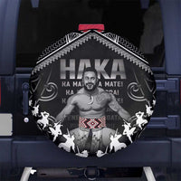 New Zealand Aotearoa Spare Tire Cover Traditional Kapa Haka LT05 No hole Black - Polynesian Pride