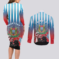 Personalised Free West Papua Couples Matching Long Sleeve Bodycon Dress and Long Sleeve Button Shirt One People One Soul Unique Style - Polynesian Pride