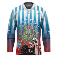 Personalised Free West Papua Hockey Jersey One People One Soul Unique Style LT05 Unisex Blue - Polynesian Pride