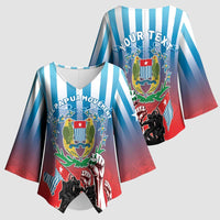 Personalised Free West Papua Kimono Sleeve Blouse One People One Soul Unique Style LT05 - Polynesian Pride
