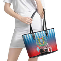 Free West Papua Leather Tote Bag One People One Soul Unique Style LT05 - Polynesian Pride
