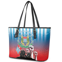 Free West Papua Leather Tote Bag One People One Soul Unique Style LT05 - Polynesian Pride