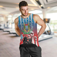 Personalised Free West Papua Men Tank Top One People One Soul Unique Style LT05 Blue - Polynesian Pride