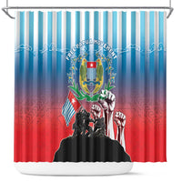 Free West Papua Shower Curtain One People One Soul Unique Style LT05 Blue - Polynesian Pride