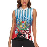 Personalised Free West Papua Women Sleeveless Polo Shirt One People One Soul Unique Style LT05 - Polynesian Pride
