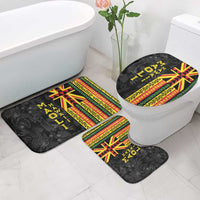 Hawaii Maoli Spirit Bathroom Set Kakau Pattern With Flower Lei - Polynesian Pride