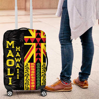 Hawaii Maoli Spirit Luggage Cover Kakau Pattern With Flower Lei - Polynesian Pride