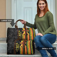 Hawaii Maoli Spirit Travel Bag Kakau Pattern With Flower Lei - Polynesian Pride