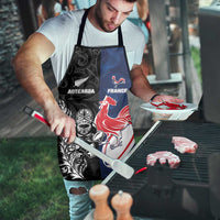 France And New Zealand Rugby Apron Les Bleus Rooster With Maori Tiki - Polynesian Pride