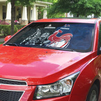 France And New Zealand Rugby Auto Sun Shade Les Bleus Rooster With Maori Tiki - Polynesian Pride