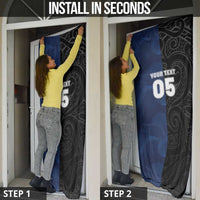 France And New Zealand Rugby Custom Door Cover Les Bleus Rooster With Maori Tiki - Polynesian Pride