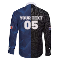 France And New Zealand Rugby Custom Family Matching Off The Shoulder Long Sleeve Dress and Hawaiian Shirt Les Bleus Rooster With Maori Tiki - Polynesian Pride