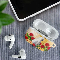 New Zealand Aotearoa Cockatoo AirPods Case Maori Pattern With Pohutukawa Flowers