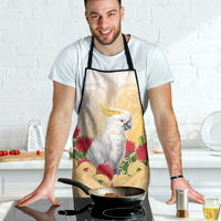 New Zealand Aotearoa Cockatoo Apron Maori Pattern With Pohutukawa Flowers LT05 - Polynesian Pride