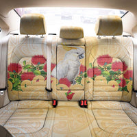 New Zealand Aotearoa Cockatoo Back Car Seat Cover Maori Pattern With Pohutukawa Flowers
