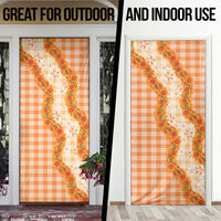 Orange Hawaii Palaka Door Cover Hawaiian Ilima Lei