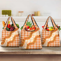Orange Hawaii Palaka Grocery Bag Hawaiian Ilima Lei LT05 3-pack One Size Orange - Polynesian Pride