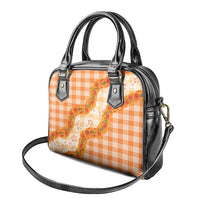 Orange Hawaii Palaka Shoulder Handbag Hawaiian Ilima Lei LT05 - Polynesian Pride