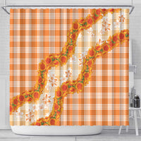 Orange Hawaii Palaka Shower Curtain Hawaiian Ilima Lei LT05 - Polynesian Pride