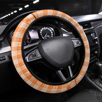 Orange Hawaii Palaka Steering Wheel Cover Hawaiian Ilima Lei LT05 Universal Fit Orange - Polynesian Pride