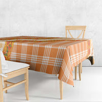 Orange Hawaii Palaka Tablecloth Hawaiian Ilima Lei LT05 - Polynesian Pride