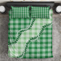 Green Hawaii Palaka Bedding Set Hawaiian Pikake Lei LT05 Green - Polynesian Pride