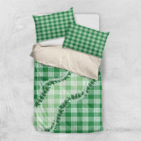 Green Hawaii Palaka Bedding Set Hawaiian Pikake Lei LT05 US Twin 172cm x 218cm Green - Polynesian Pride