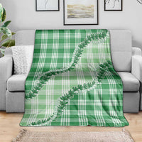 Green Hawaii Palaka Blanket Hawaiian Pikake Lei LT05 - Polynesian Pride