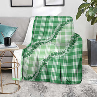Green Hawaii Palaka Blanket Hawaiian Pikake Lei LT05 - Polynesian Pride