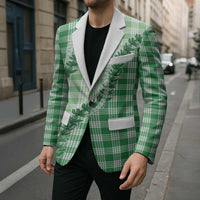 Green Hawaii Palaka Blazer Hawaiian Pikake Lei LT05 - Polynesian Pride