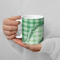 Green Hawaii Palaka Ceramic Mug Hawaiian Pikake Lei LT05 - Polynesian Pride